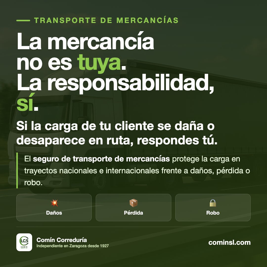 Seguro de transporte de mercancías en Zaragoza: la responsabilidad es tuya